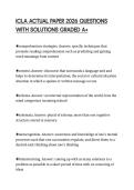 ICLA ACTUAL PAPER 2026 QUESTIONS WITH SOLUTIONS GRADED A&plus;