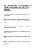 NBCE PART 2 EXAM ACTUAL TEST PAPER 2026 COMPLETE QUESTIONS AND SOLUTIONS GRADED A&plus;