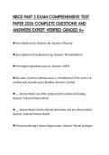 NBCE PART 2 EXAM COMPREHENSIVE TEST PAPER 2026 COMPLETE QUESTIONS AND ANSWERS EXPERT VERIFIED GRADED A&plus;