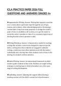 ICLA PRACTICE PAPER 2026 FULL QUESTIONS AND ANSWERS GRADED A&plus;