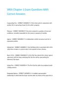 WRA Chapter 1 Exam Questions With Correct Answers