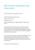 WRA - final exam study questions with correct answers
