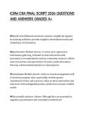 ICRM CRA FINAL SCRIPT 2026 QUESTIONS AND ANSWERS GRADED A&plus;