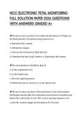 NCC ELECTRONIC FETAL MONITORING FULL SOLUTION PAPER 2026 QUESTIONS WITH ANSWERS GRADED A&plus;