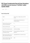 FPC Exam Fundamental Payroll Exam Questions with 100&percnt; Correct Answers &vert; Verified &vert; Latest Update 2026&excl;&excl;