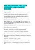 EPIC BRIDGES EXAM PREP EXAM QUESTIONS & VALID CORRECT ANSWERS