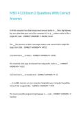 MSIS 4123 Exam 2 Questions With Correct Answers