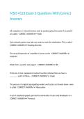 MSIS 4123 Exam 3 Questions With Correct Answers