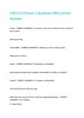 MSIS 4123 Exam 1 Questions With Correct Answers