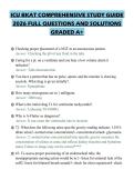 ICU BKAT COMPREHENSIVE STUDY GUIDE 2026 FULL QUESTIONS AND SOLUTIONS GRADED A&plus;