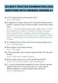 ICU BKAT PRACTICE EXAMINATION 2026 QUESTIONS WITH ANSWERS GRADED A&plus;