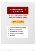 WGU C180 Intro to Psychology 70&plus; &lpar;Latest 2025-2026 Edition&rpar; 100&percnt; Verified Q&A &plus; Answer Key Solutions