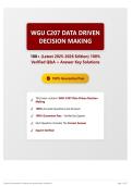 WGU C207 Data Driven Decision Making 180&plus; &lpar;Latest 2025-2026 Edition&rpar; 100&percnt; Verified Q&A &plus; Answer Key Solutions