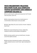 NCCT PHLEBOTOMY PRACTICE SOLUTION PACK 2026 COMPLETE TESTED QUESTIONS AND CORRECT ANSWERS GRADED A&plus;