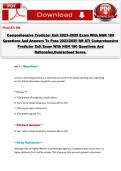 Final ATI RN Comprehensive Predictor Exit 2023&ndash;2025&vert;&vert; Exam with NGN 180 Questions and Answers to Pass 2023&sol;2025&vert;&vert; RN ATI Comprehensive Predictor Exit Exam with NGN 180&vert;&vert; Questions and Rationales&vert;&vert;Gauranteed score&period;