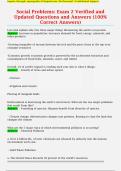 Social Problems&colon; Exam 2 Verified and  Updated Questions and Answers &lpar;100&percnt;  Correct Answers&rpar;