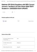 Edelman SPI EXAM Questions with 100&percnt; Correct Answers &vert; Verified &vert;&vert; ACTUAL EXAM 2026 TEST&excl;&excl; Graded A&plus; &vert; 2025&vert;2026 EXAM UPDATE