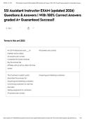 SSI Assistant Instructor EXAM &lpar;updated 2026&rpar; Questions & Answers &vert; With 100&percnt; Correct Answers graded A&plus; Guaranteed Success&excl;&excl;