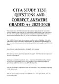 CTFA STUDY test questions and correct answers GRADED A&plus; 2025-2026