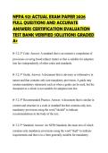 NFPA 921 ACTUAL EXAM PAPER 2026 FULL QUESTIONS AND ACCURATE ANSWERS CERTIFICATION EVALUATION TEST BANK VERIFIED SOLUTIONS GRADED A&plus;