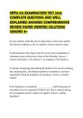 NFPA 921 EXAMINATION TEST 2026 COMPLETE QUESTIONS AND WELL EXPLAINED ANSWERS COMPREHENSIVE REVIEW PAPER VERIFIED SOLUTIONS GRADED A&plus;