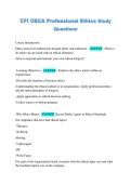CFI CBCA Professional Ethics Study Questions