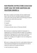 NGN PEDIATRIC RN PROCTORED EXAM EXAM SCRIPT 2026 TEST PAPER QUESTIONS AND SOLUTIONS GRADED A&plus;