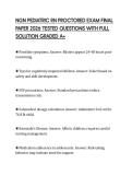 NGN PEDIATRIC RN PROCTORED EXAM FINAL PAPER 2026 TESTED QUESTIONS WITH FULL SOLUTION GRADED A&plus;