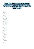 BIOD 171 MODULE 3 ACTUAL EXAM PAPER 2026 QUESTIONS WITH ANSWERS GRADED A&plus;