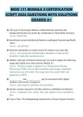 BIOD 171 MODULE 3 CERTIFICATION SCRIPT 2026 QUESTIONS WITH SOLUTIONS GRADED A&plus;