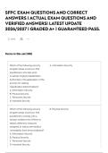 SFPC EXAM QUESTIONS AND CORRECT ANSWERS &vert; ACTUAL EXAM QUESTIONS AND VERIFIED ANSWERS&vert; LATEST UPDATE 2026&sol;2027 &vert; GRADED A&plus; &vert; GUARANTEED PASS&period;