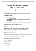 CBSE Class 10 Science - Chemical Reactions & Equations &lpar;Chapter 1&rpar; Full Notes &vert; 2026 Board