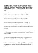 NJ DMV PERMIT TEST 2 ACTUAL TEST PAPER 2026 QUESTIONS WITH SOLUTIONS GRADED A&plus;
