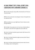 NJ DMV PERMIT TEST 2 FINAL SCRIPT 2026 QUESTIONS WITH ANSWERS GRADED A&plus;