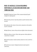 BIOD 121 MODULE 2 EXAM REQUIRING RESPONDUS LOCKDOWN BROWSER AND WEBCAM 2026
