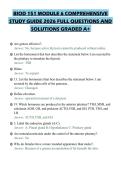 BIOD 151 MODULE 6 COMPREHENSIVE STUDY GUIDE 2026 FULL QUESTIONS AND SOLUTIONS GRADED A&plus;