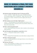 BIOD 151 MODULE 6 FINAL TEST 2026 QUESTIONS WITH CORRECT ANSWERS GRADED A&plus;