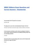 NR601 Midterm Exam Questions and Correct Answers - Chamberlain 