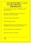 AVIA 305 TEST PREP -  AVIA 305&colon; AIRCRAFT  PERFORMANCE  QUESTIONS AND ANSWERS 2026