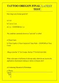 TATTOO OREGON FINAL  TEST QUESTIONS AND ANSWERS 2026