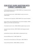 DCW STUDY GUIDE QUESTIONS WITH CORRECT ANSWERS 2026