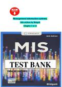 Management Information Systems 10th Edition by Bidgoli &ndash; Complete Test Bank Chapters 1&ndash;14 &lpar;Full Table of Contents Included&rpar;