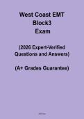 West Coast EMT Block 3 Exam &ndash; Questions&comma; Answers and Study Guide PDF
