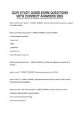 DCW STUDY GUIDE EXAM QUESTIONS WITH CORRECT ANSWERS 2026