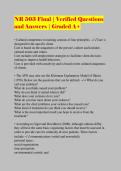 NR 503 Final &vert; Verified Questions and Answers &vert; Graded A&plus;