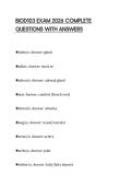 BIOD103 EXAM 2026 COMPLETE QUESTIONS WITH ANSWERS