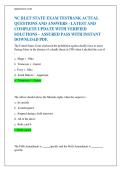 NC BLET STATE EXAM TESTBANK ACTUAL  QUESTIONS AND ANSWERS - LATEST AND  COMPLETE UPDATE WITH VERIFIED  SOLUTIONS