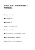 BIOD103 SCRIPT 2026 FULL CORRECT ANSWER SET