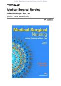 Test Bank for Medical-Surgical Nursing&colon;Critical Thinking in Client Care 4th Edition by Priscilla LeMone&comma; Karen M&period; Burke