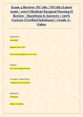 NU 189&colon; Medical-Surgical Nursing II &mdash; Exam 4 Comprehensive Review & Solved Q&A &lpar;2026-2027&rpar;